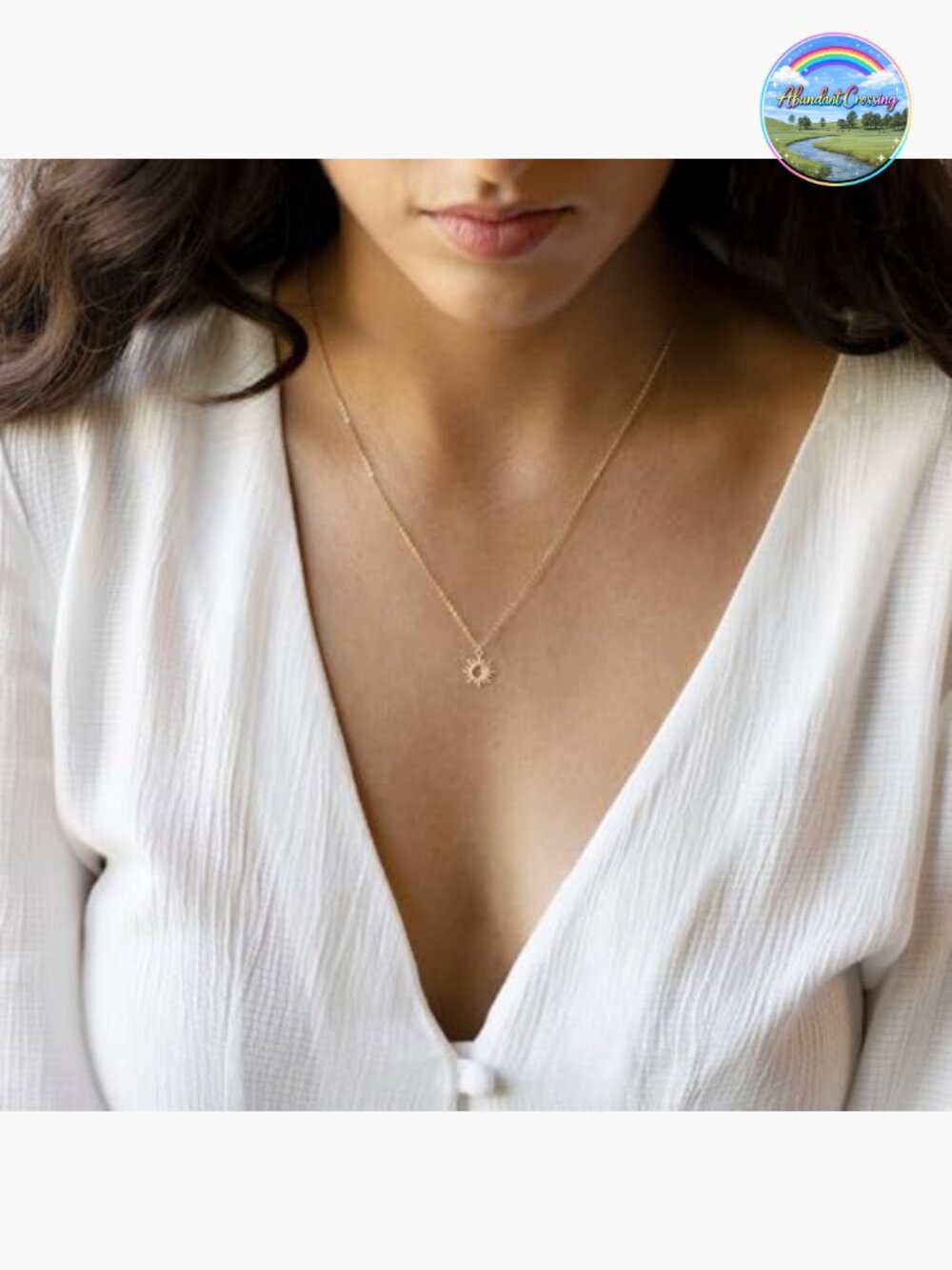 14k Gold Plated Sun and Moon Pendant Necklace Dainty Adjustable Lobster Clasp - Picture 4 of 6